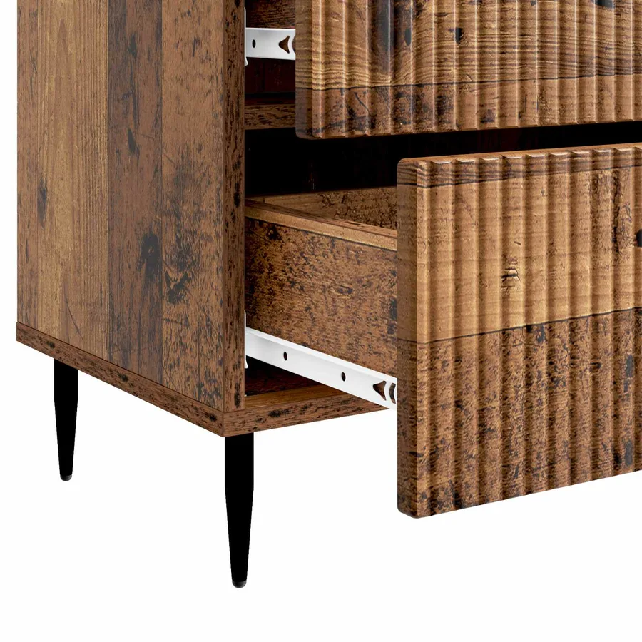 Cabinet de chevet avec tiroir Bois ancien 62 x 34,5 x 47,5 cm - 9