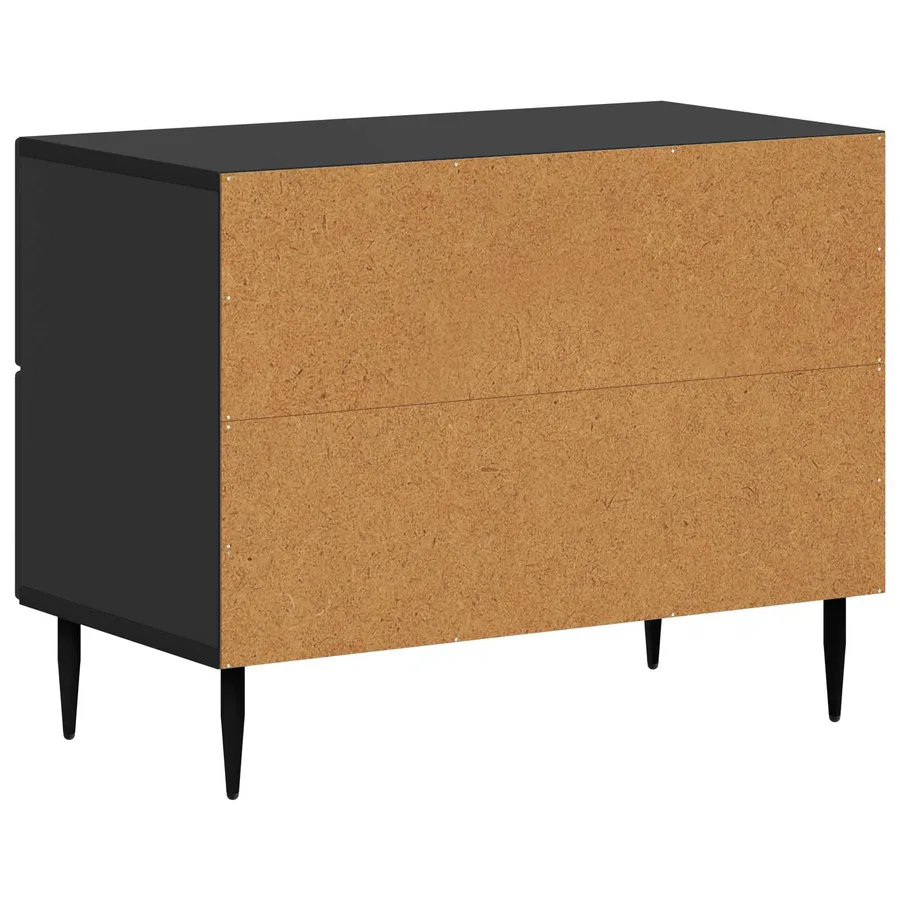 Cabinet de chevet Noir 62 x 34,5 x 47,5 cm Bois d'ingénierie - 7