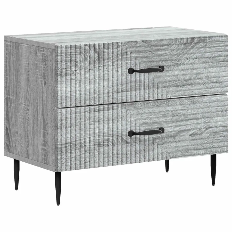 Cabinet de chevet avec tiroir Sonoma gris 62 x 34,5 x 47,5 cm - 2