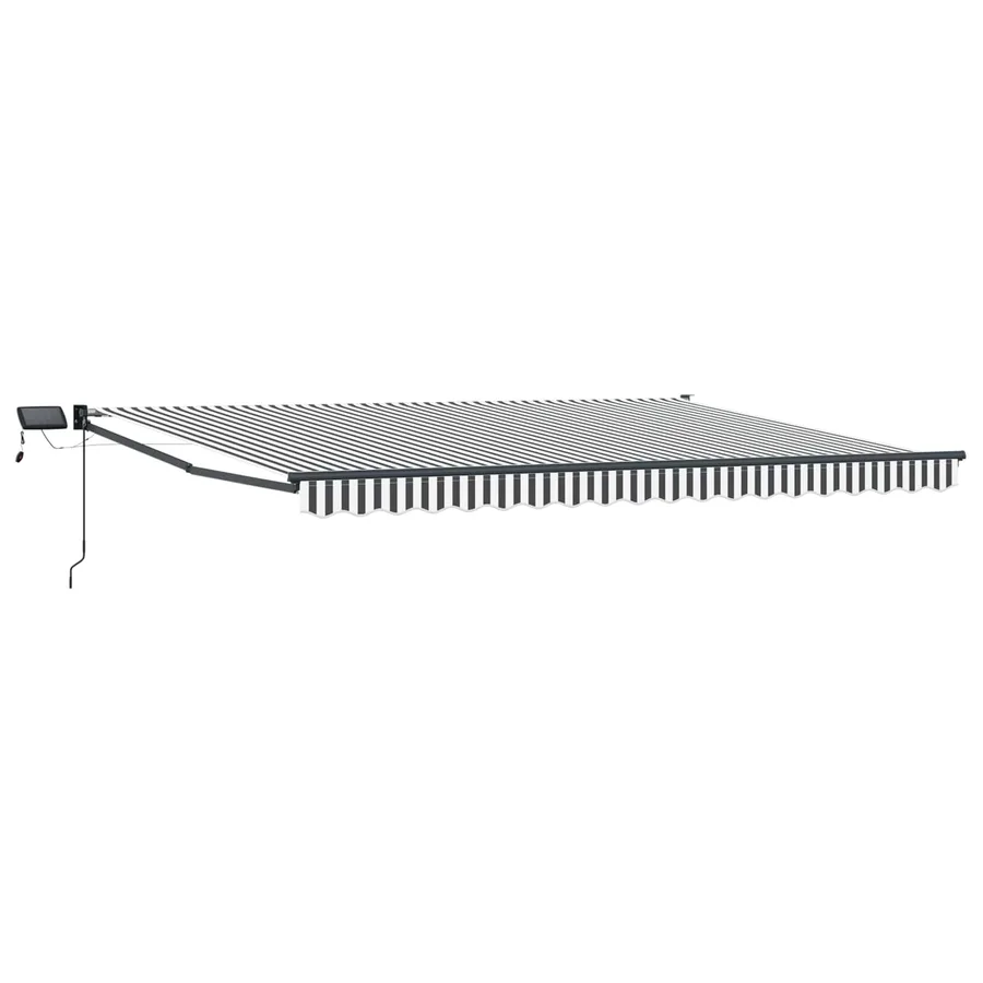 Store rétractable manuel avec LEDs Anthracite et blanc 4 × 3 m - 2