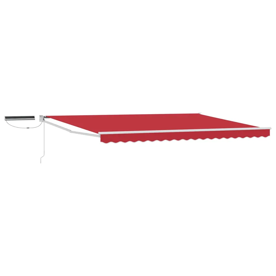 Auvent rétractable électrique Rouge et Blanc 4 × 3 m - 2