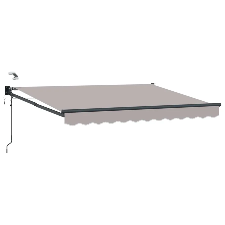 Auvent rétractable électrique Gris clair 3,5 x 2,5 m - 2