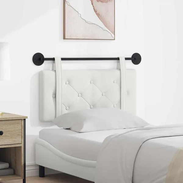 Tête de lit suspendue Blanc Simili cuir