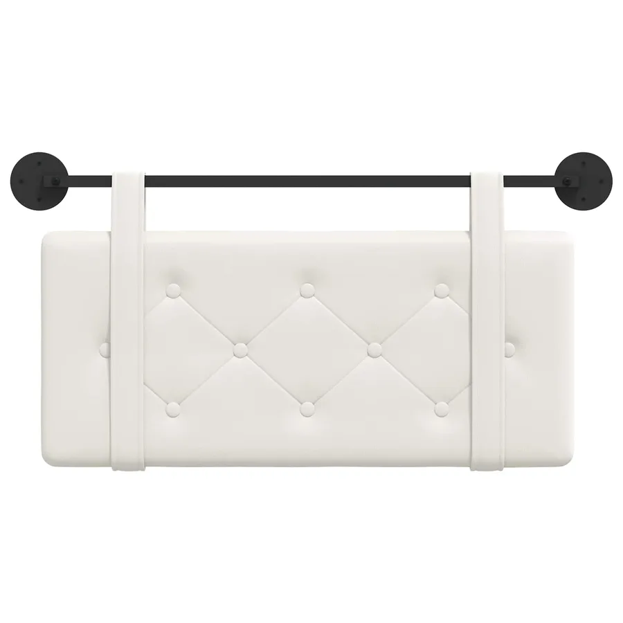 Tête de lit suspendue Blanc Simili cuir - 5