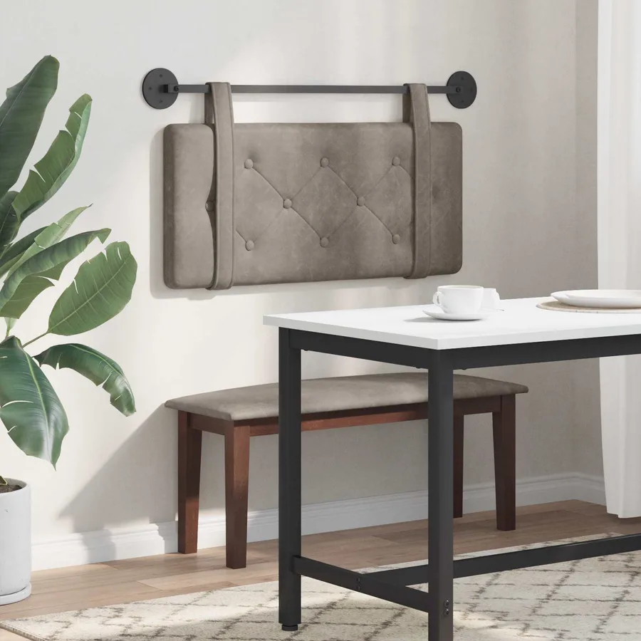 Tête de lit suspendue Gris PU antique - 4