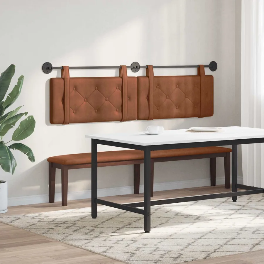Tête de lit suspendue Marron PU antique - 4