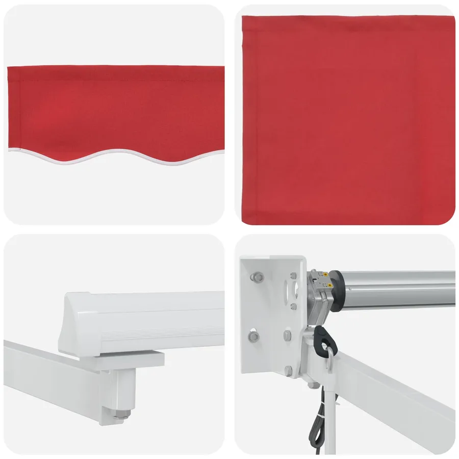 Auvent rétractable électrique Rouge et Blanc 3,5 x 2,5 m - 7