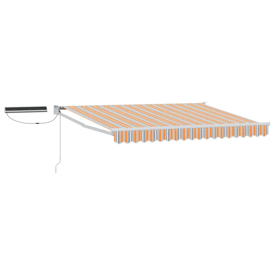 Auvent rétractable électrique Gris, Orange, Blanc 3,5 x 2,5 m - 2