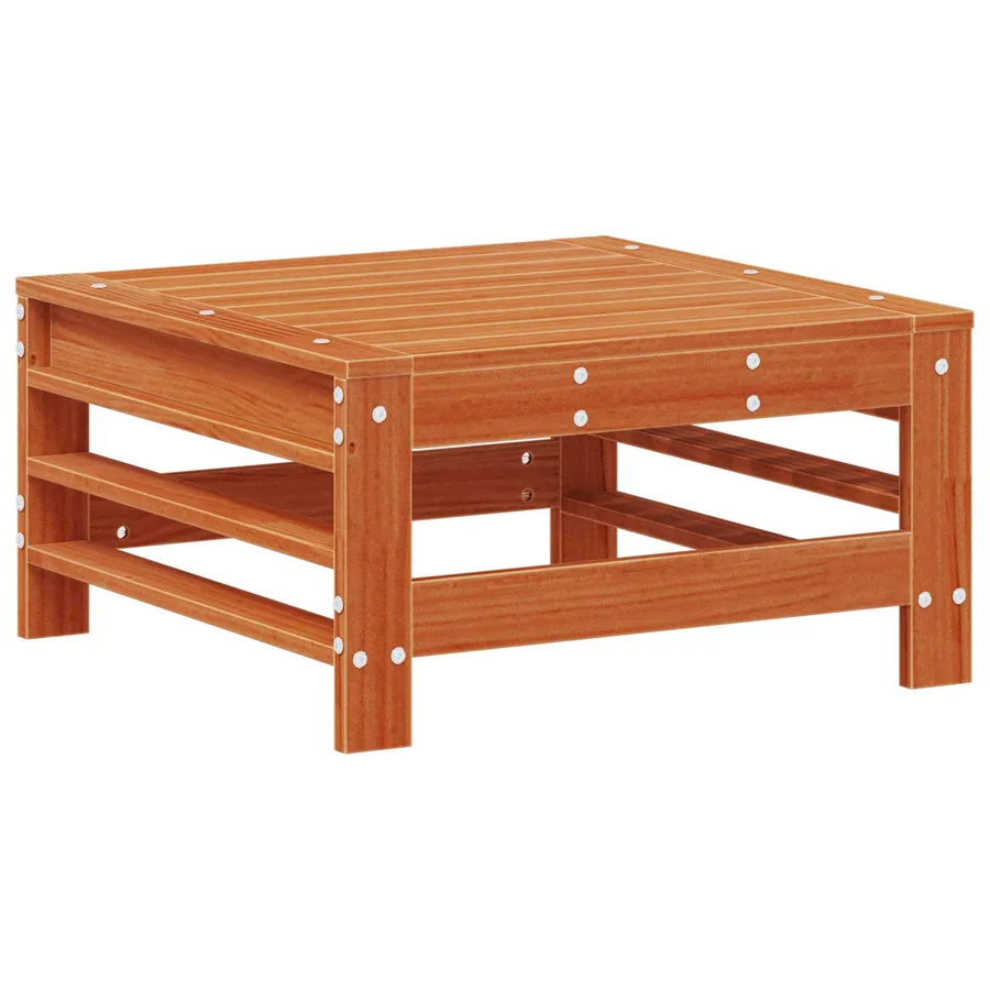 Ensemble de salon de jardin 5 pcs Brun cire Bois de pin massif - 5