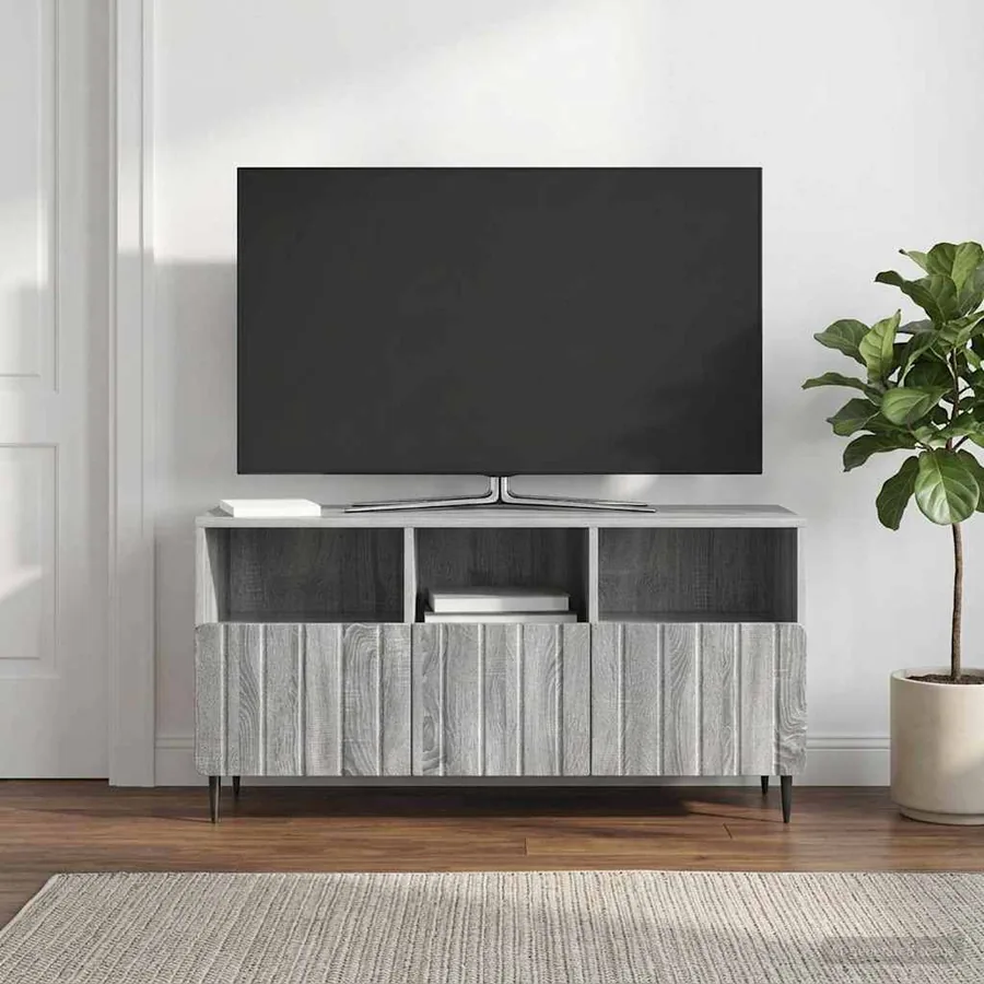 Meuble TV Sonoma gris 102 x 34,5 x 50 cm Bois d'ingénierie