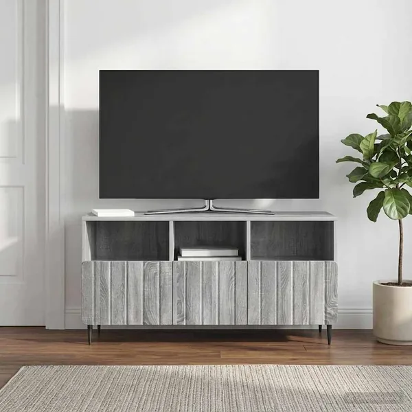 Meuble TV Sonoma gris 102 x 34,5 x 50 cm Bois d'ingénierie