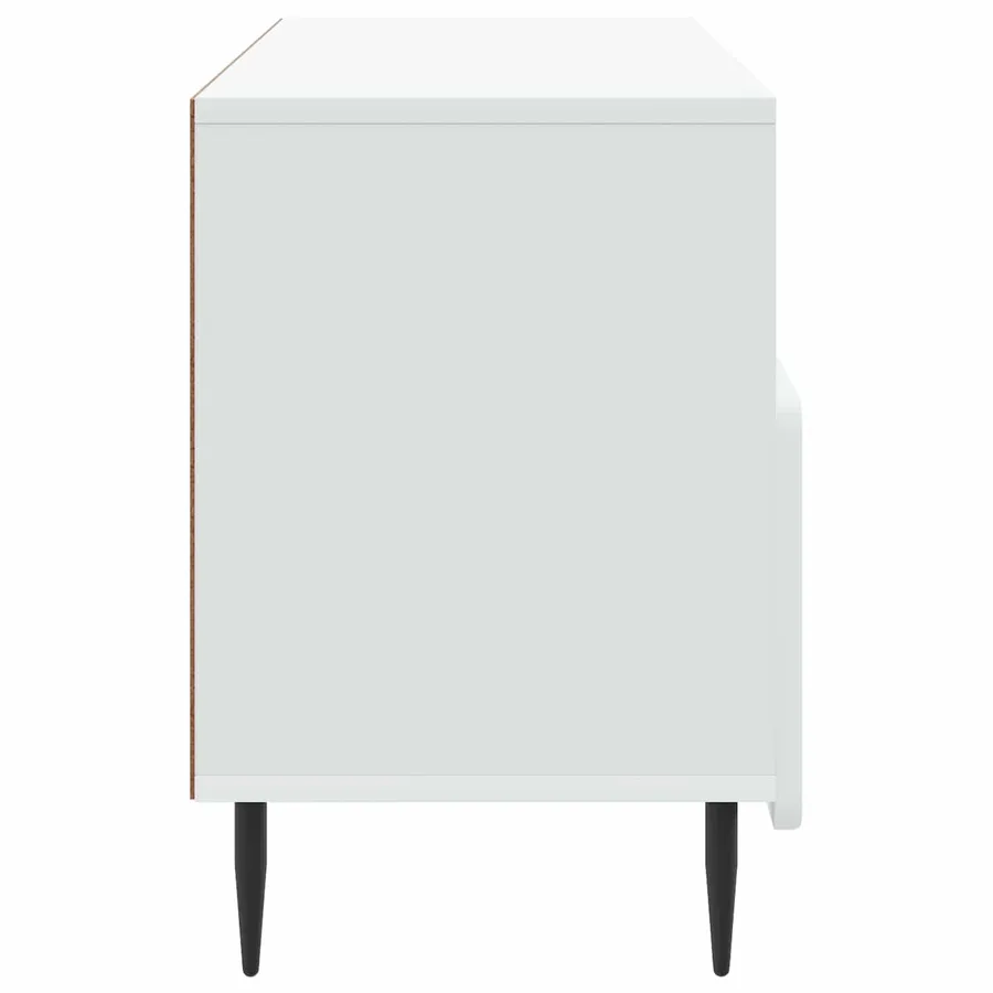 Meuble TV Blanc 102 x 34,5 x 50 cm Bois d'ingénierie - 7