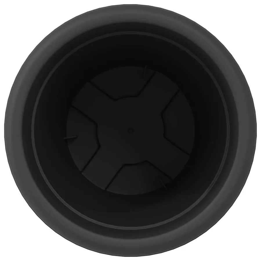 Pot à fleurs rond 24 pcs Noir Ø 22 x 18 cm Plastique - 6
