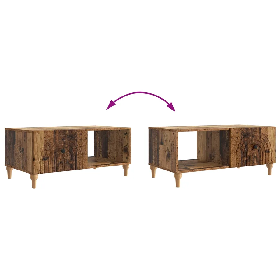 Table basse Bois ancien 90 x 50 x 40 cm Bois d'ingénierie - 10
