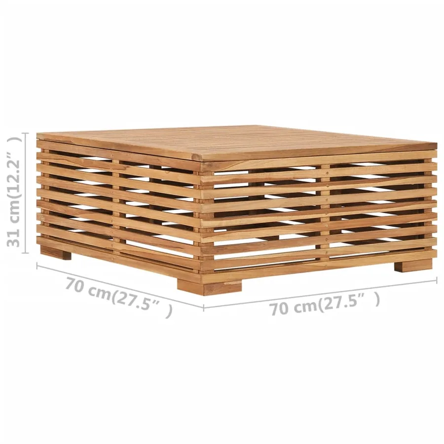Salon de jardin 6 pcs avec coussin gris foncé bois de teck - 9