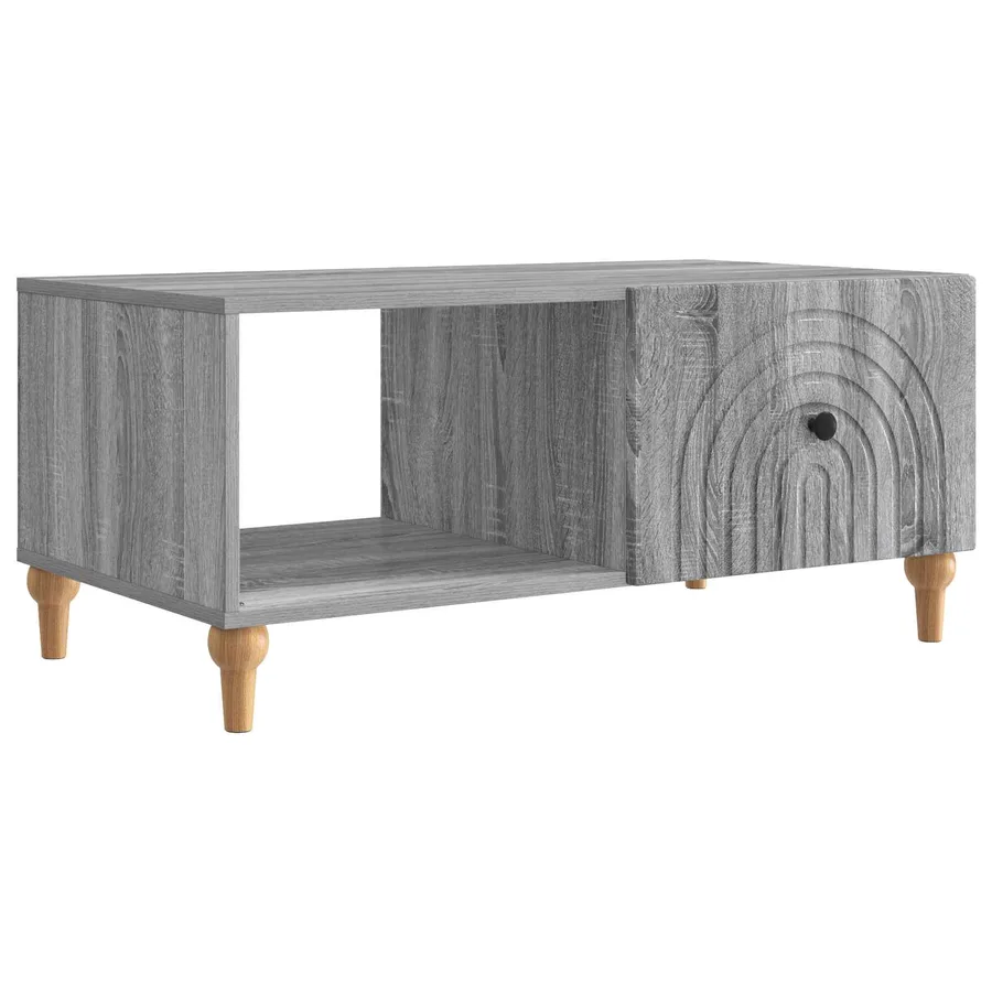 Table basse Sonoma gris 90 x 50 x 40 cm Bois d'ingénierie - 2