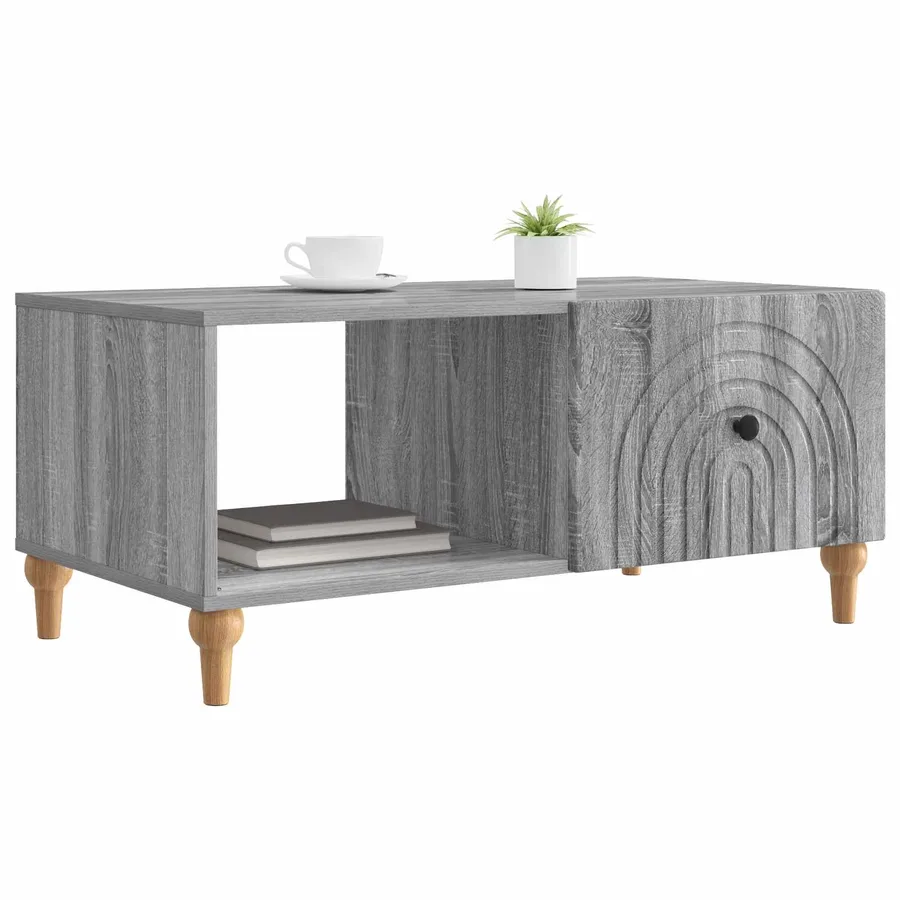 Table basse Sonoma gris 90 x 50 x 40 cm Bois d'ingénierie - 3