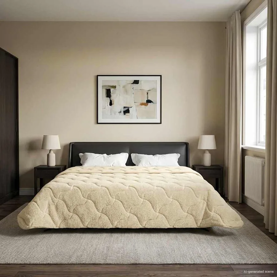 Duvet d'été simple Matelassé Crème 200 x 240 cm
