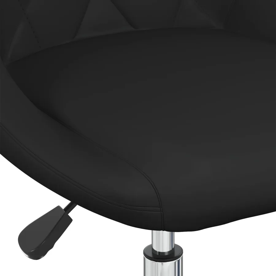 Chaise pivotante de salle à manger Noir Similicuir - 6