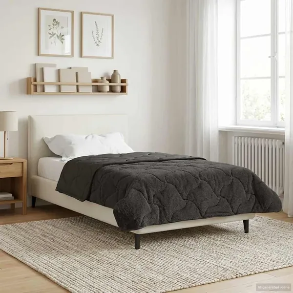 Duvet d'été simple Matelassé Anthracite 155 x 200 cm