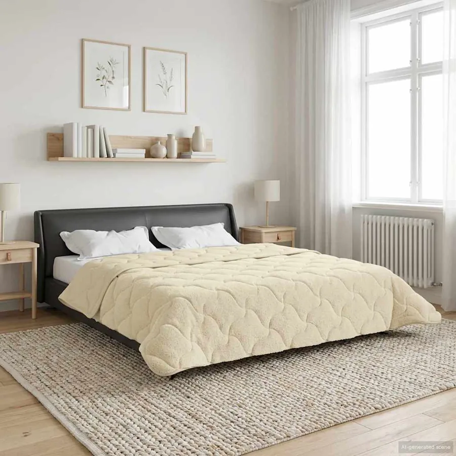 Duvet d'été simple Matelassé Crème 240 x 260 cm