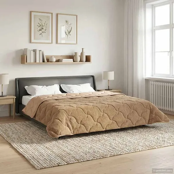 Duvet d'été simple Matelassé Taupe 200 x 240 cm