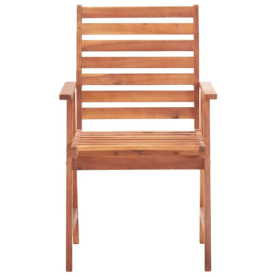 Chaises à manger d'extérieur lot de 3 et coussins Acacia massif - 4