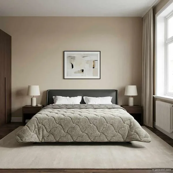 Duvet d'été simple Matelassé Gris clair 200 x 240 cm