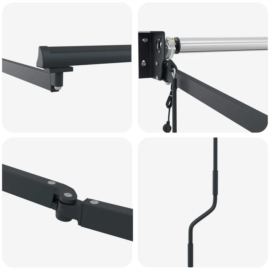 Cadre de store rétractable électrique Anthracite 3 x 2 m - 6