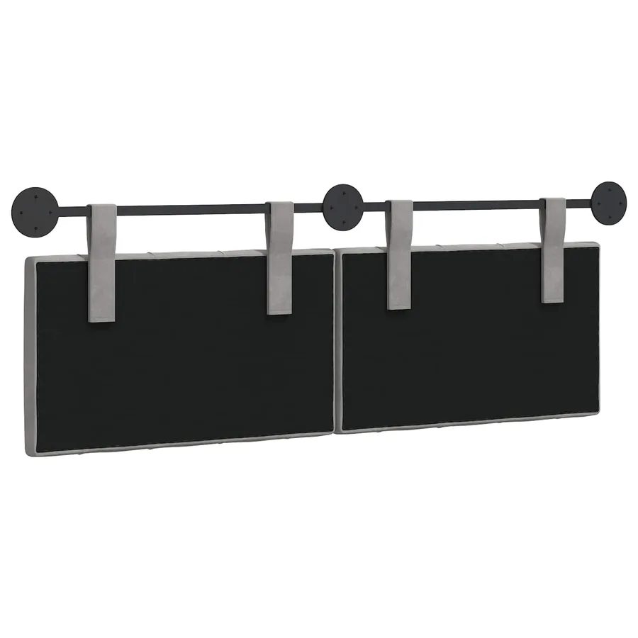 Tête de lit suspendue Avec lumière LED Gris clair Velours - 7