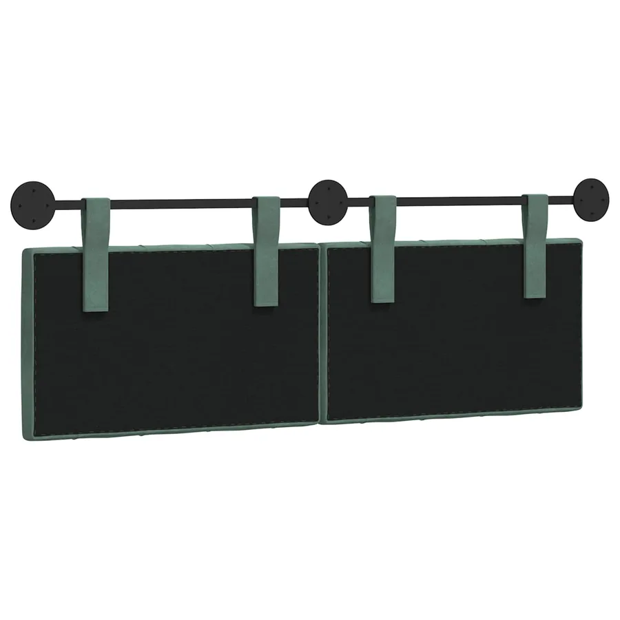 Tête de lit suspendue Avec lumière LED Vert Mer Velours - 7