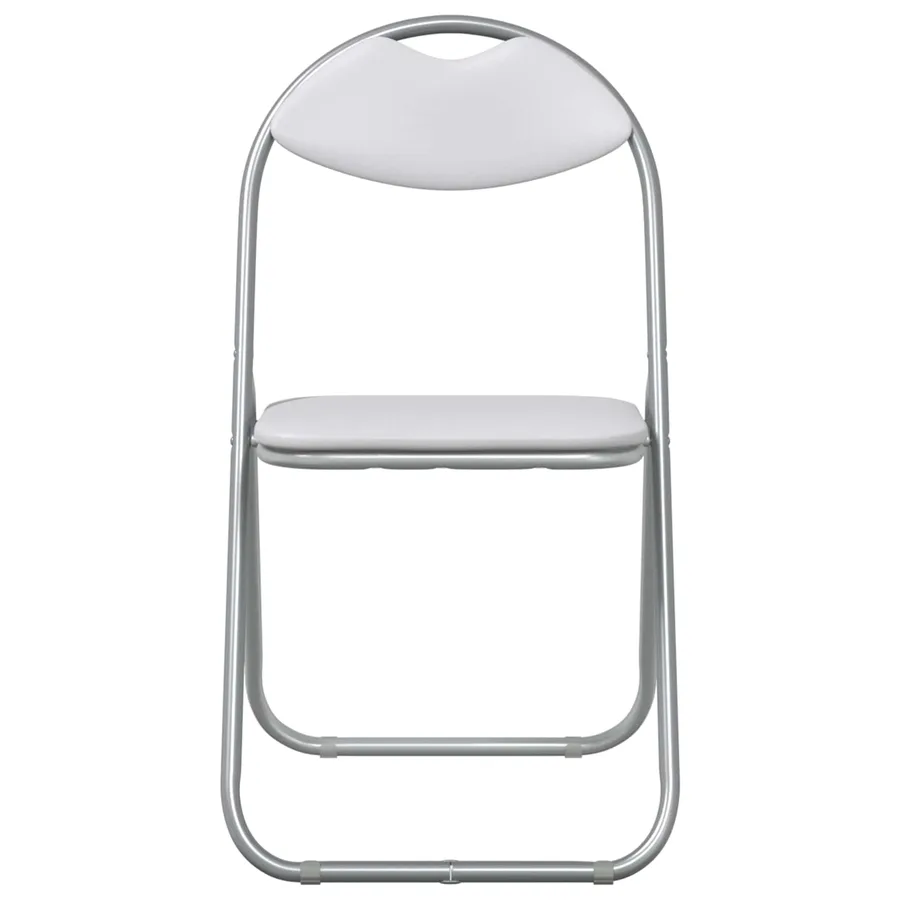 Chaise pliante 8 pcs Blanc et Gris 48 x 43,5 x 81 cm - 5