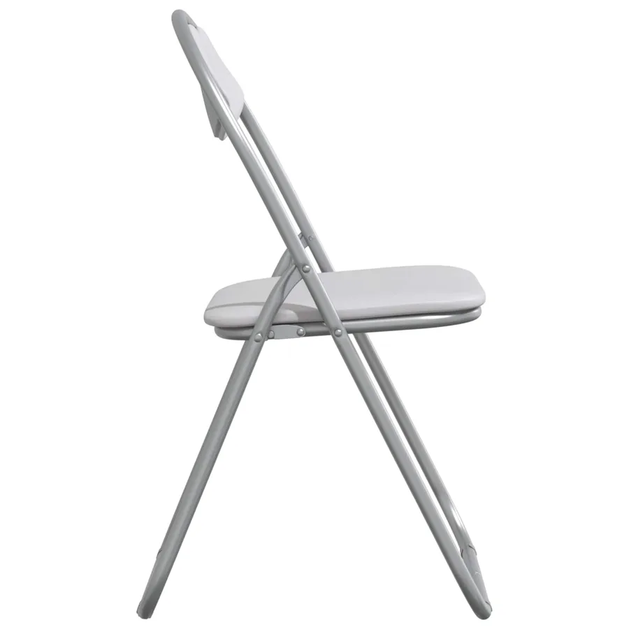 Chaise pliante 8 pcs Blanc et Gris 48 x 43,5 x 81 cm - 6