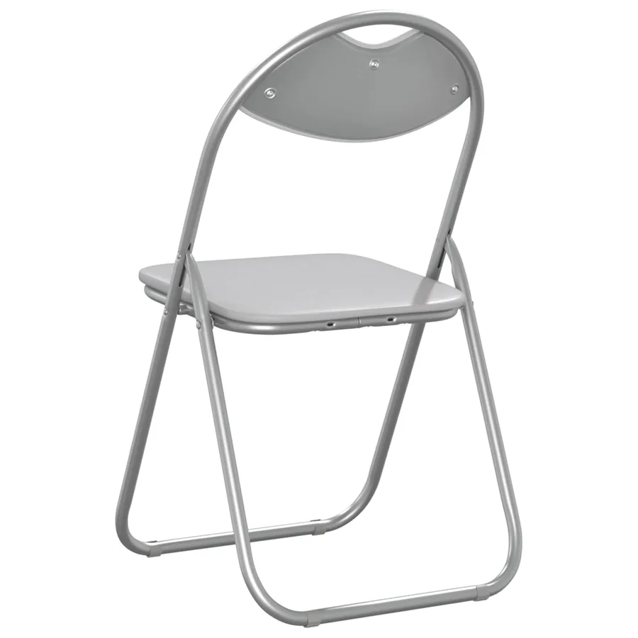 Chaise pliante 8 pcs Blanc et Gris 48 x 43,5 x 81 cm - 7
