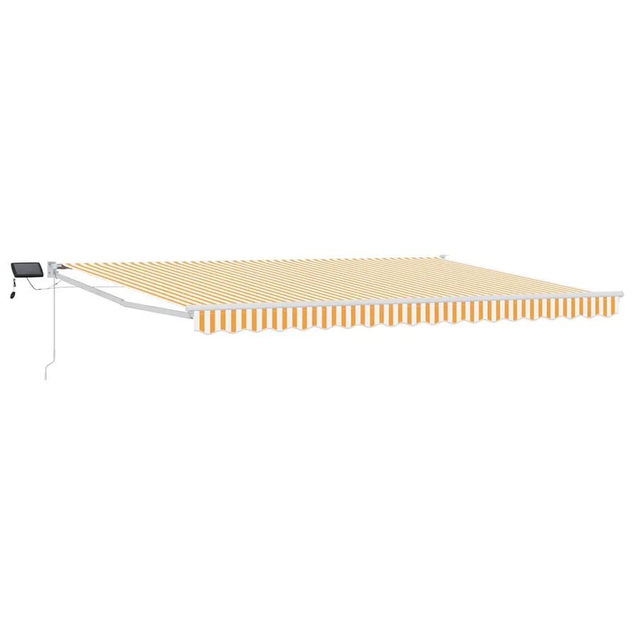 Store rétractable manuel avec LEDs Orange et Blanc 4,5 × 3 m - 2