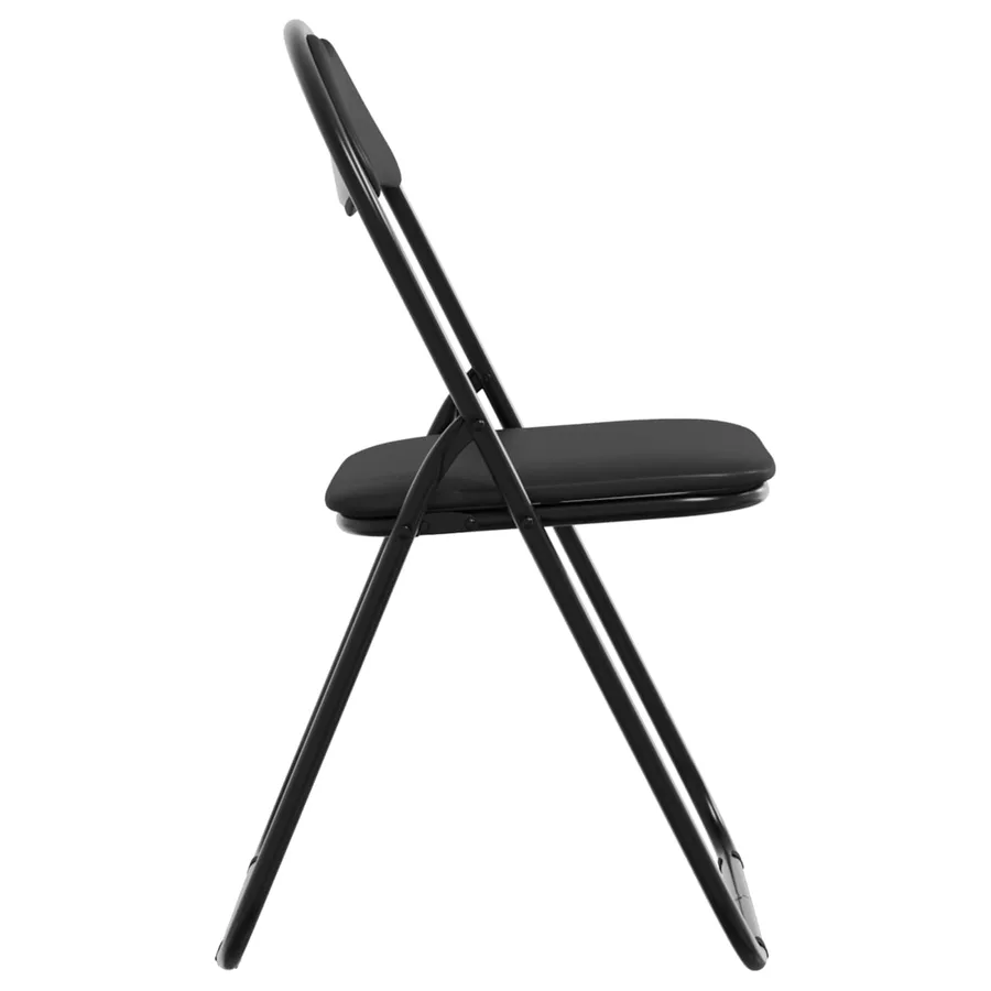 Chaise pliante 8 pcs Noir 48 x 43,5 x 81 cm Simili cuir - 6