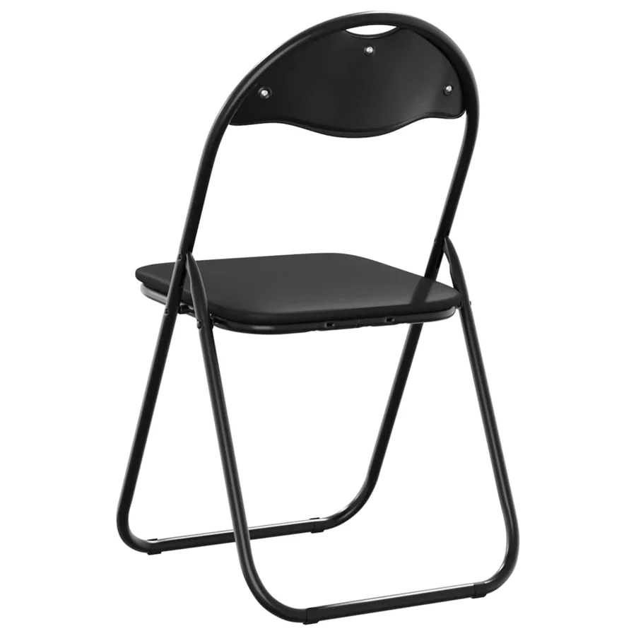 Chaise pliante 8 pcs Noir 48 x 43,5 x 81 cm Simili cuir - 7