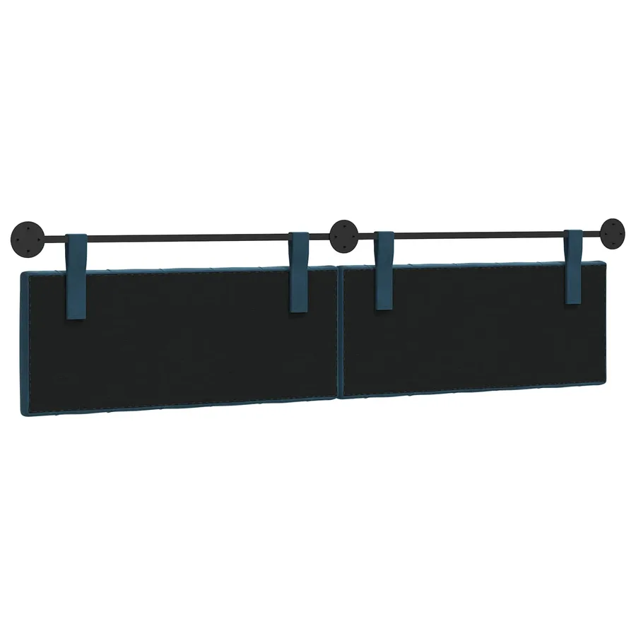 Tête de lit suspendue Avec lumière LED Bleu Velours - 7