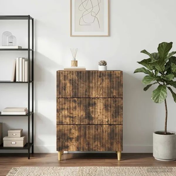 Armoire à tiroirs Chêne fumé 66 x 34,5 x 90 cm