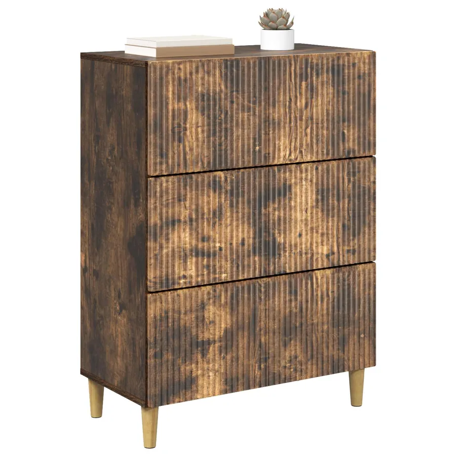 Armoire à tiroirs Chêne fumé 66 x 34,5 x 90 cm - 3