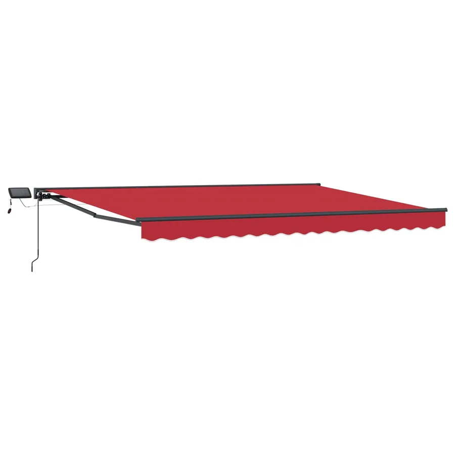 Cadre de store manuel avec LEDs Rouge et Anthracite 4 × 3 m - 2