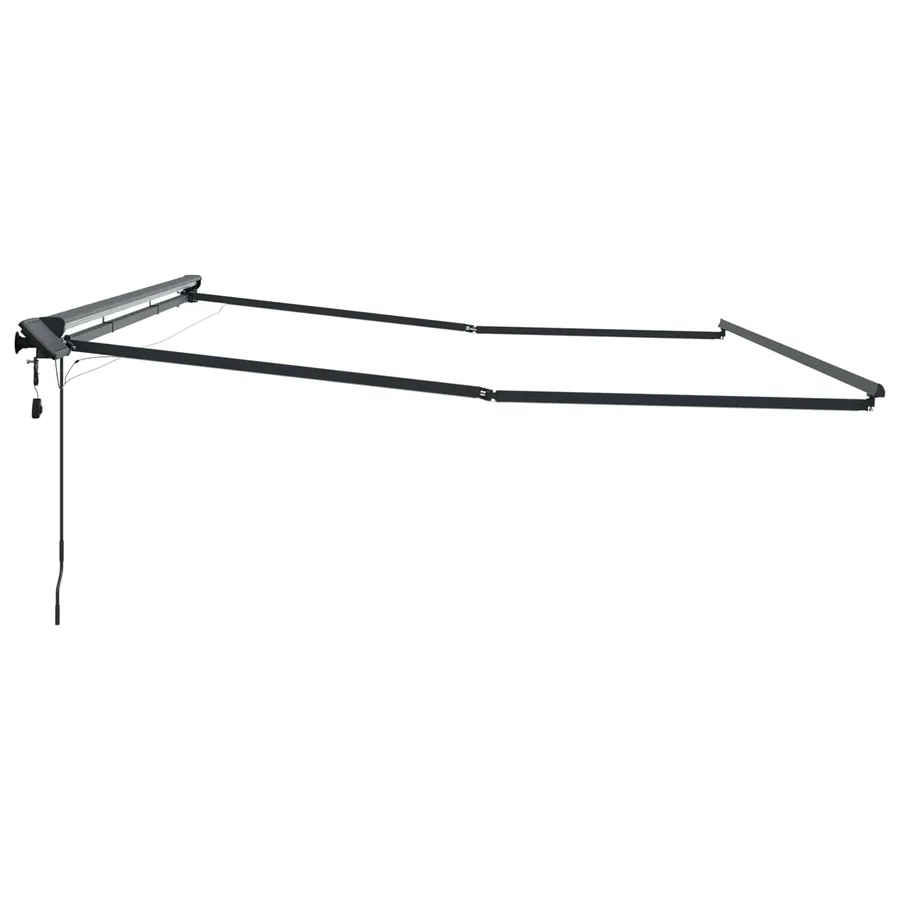Cadre de store manuel avec LEDs Anthracite 4 × 3 m Aluminium - 6