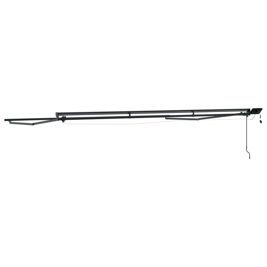 Cadre de store manuel avec LEDs Anthracite 4 × 3 m Aluminium - 7