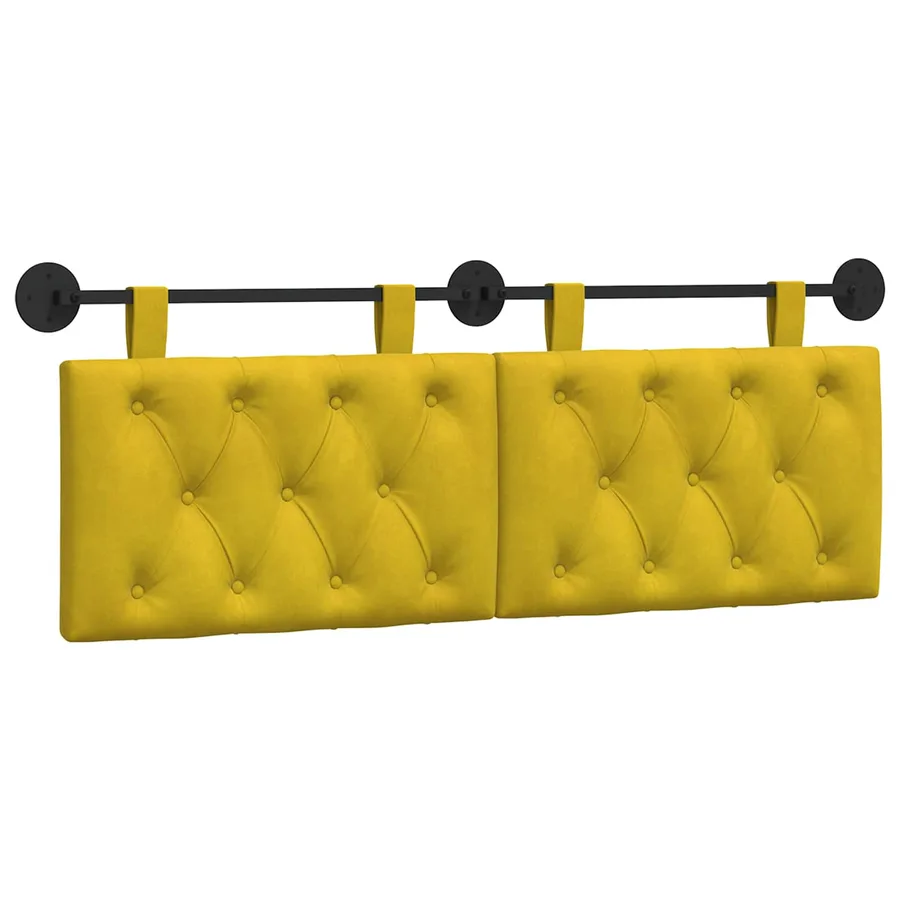 Tête de lit suspendue Jaune Velours - 2