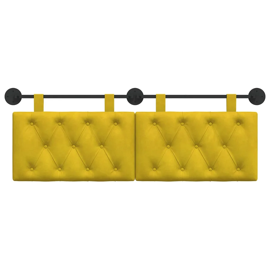 Tête de lit suspendue Jaune Velours - 5