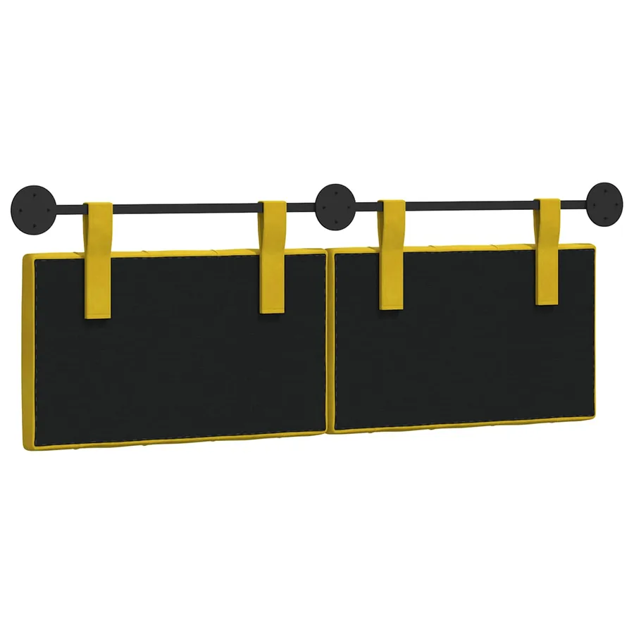Tête de lit suspendue Jaune Velours - 7
