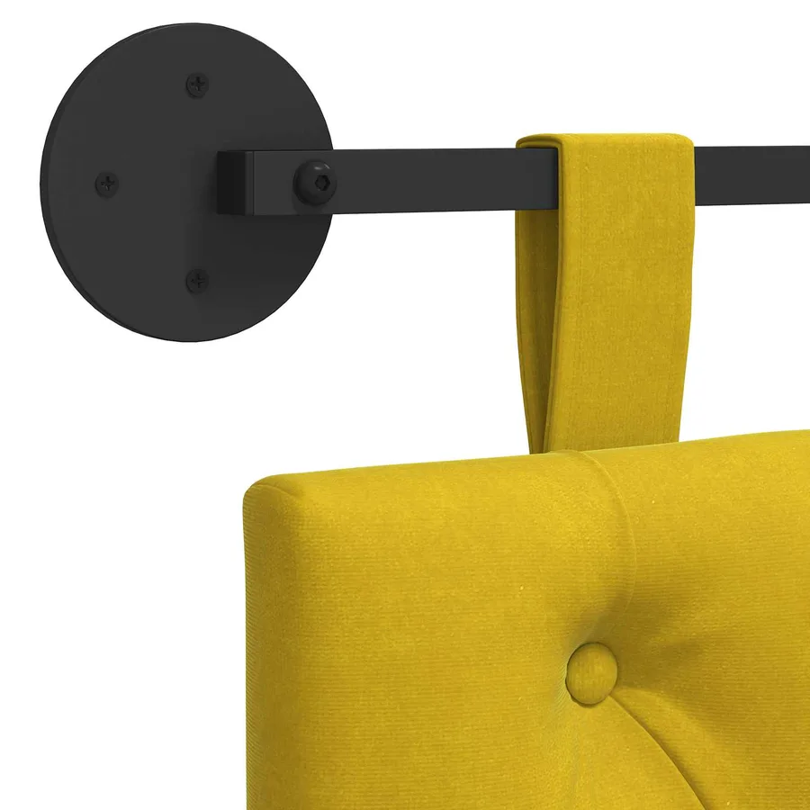 Tête de lit suspendue Jaune Velours - 9