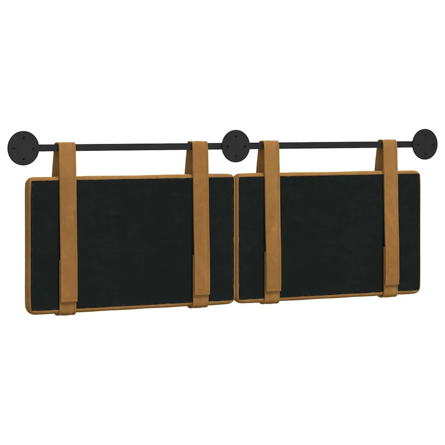 Tête de lit suspendue Marron Velours - 7