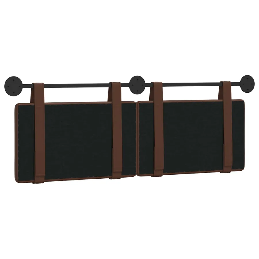 Tête de lit suspendue Marron Simili cuir - 7