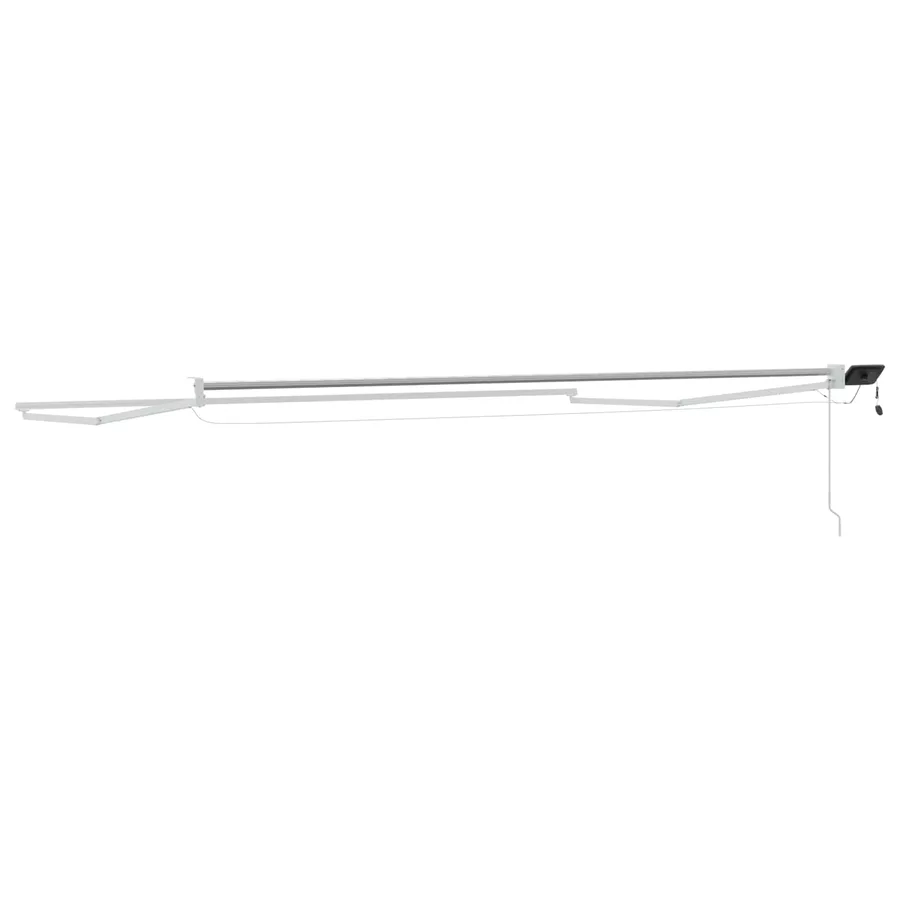 Cadre de store rétractable électrique Blanc 4 × 3 m Aluminium - 7